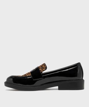 Mocassins vernis avec dessus à motif léopard femme - Follow Me vue3 - FOLLOW ME - GEMO