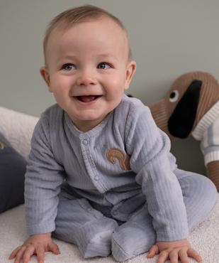 Pyjama dors-bien en velours côtes plates bébé vue6 - GEMO 4G BEBE - GEMO
