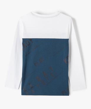 Tee-shirt garçon à manches longues bicolore vue3 - GEMO (ENFANT) - GEMO