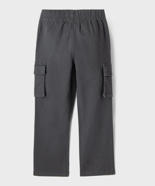 Pantalon cargo avec taille élastique garçon vue3 - GEMO (ENFANT) - GEMO