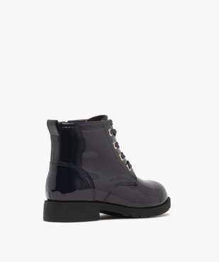 Boots fille vernies à lacets pailletées et avec zip vue5 - LOVELY WINGS GEMO FOR GOOD - GEMO