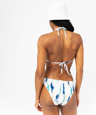 Haut de maillot de bain forme triangle multicolore femme vue3 - GEMO 4G FEMME - GEMO
