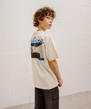 Tee-shirt à manches courtes inscriptions skate garçon vue1 - GEMO 4G GARCON - GEMO