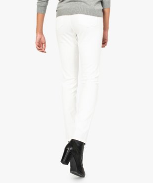 Pantalon en toile avec fine ceinture pour femme vue3 - GEMO(FEMME PAP) - GEMO