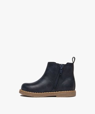 Boots bébé fille style Chelsea à zip avec détails brodés vue4 - LOVELY WINGS - GEMO