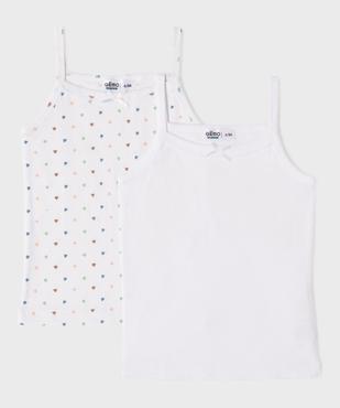 Débardeurs à fines bretelles fille (lot de 2) vue1 - GEMO 4G FILLE - GEMO