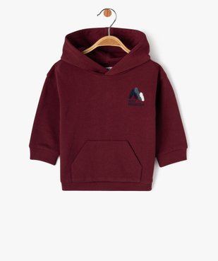 Sweat à capuche avec broderie poitrine bébé garçon vue1 - GEMO(BEBE DEBT) - GEMO