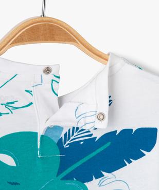 Tee-shirt à manches courtes avec motif bébé garçon vue2 - GEMO 4G BEBE - GEMO