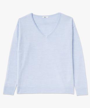 Pull à col V finitions roulottées femme vue4 - GEMO(FEMME PAP) - GEMO