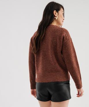 Pull col V femme vue3 - GEMO(FEMME PAP) - GEMO