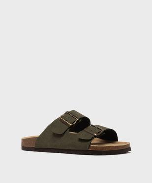 Mules à larges brides avec semelle intérieure cuir homme - Urban Steps vue2 - URBAN STEPS - GEMO