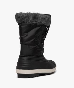 Après-ski femme unis à col fourré et à lacets vue4 - SANS MARQUE - GEMO