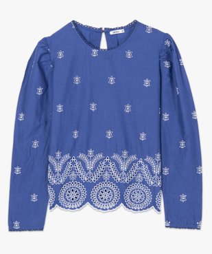 Blouse femme avec broderies ajourées vue4 - GEMO(FEMME PAP) - GEMO