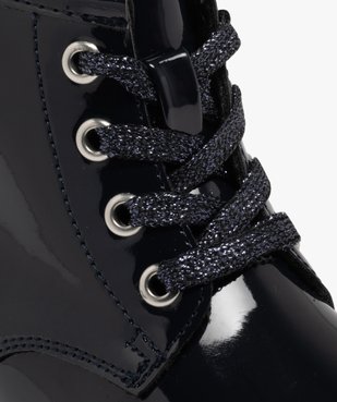 Boots fille vernies à lacets pailletées et avec zip vue7 - LOVELY WINGS GEMO FOR GOOD - GEMO