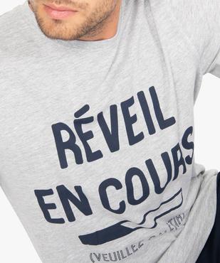 Pyjama à manches longues et pantalon large homme vue5 - GEMO 4G HOMME - GEMO