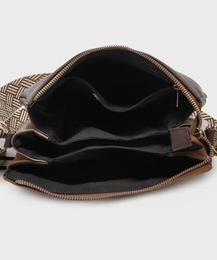 Sac à bandoulière multi-matières avec pampille amovible femme vue3 - GEMO (ACCESS) - GEMO