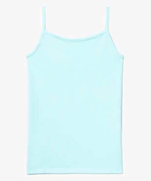 Débardeur en coton extensible à fines bretelles fille vue2 - GEMO 4G FILLE - GEMO