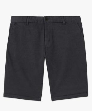 Bermuda homme en toile extensible 5 poches coupe chino vue4 - GEMO (HOMME) - GEMO