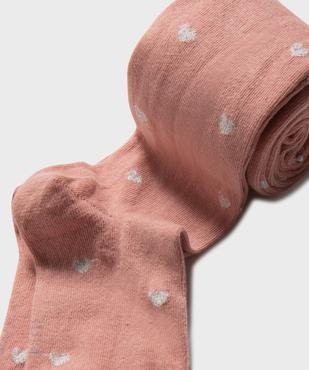 Collant chaud à motifs coeurs fille vue2 - GEMO (ENFANT) - GEMO