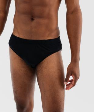 Slip en coton stretch à taille élastiquée homme (lot de 3)  vue2 - GEMO 4G HOMME - GEMO