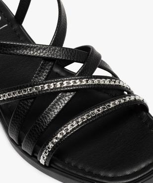 Sandales femme à talon plat et fines brides avec chainette vue6 - GEMO (CASUAL) - GEMO