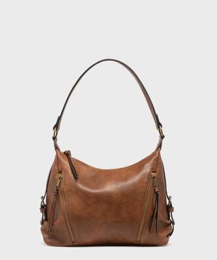 Sac à bandoulière avec poches zippées femme vue1 - GEMO (ACCESS) - GEMO