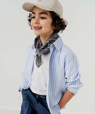 Chemise à manches longues en chambray rayé garçon vue1 - GEMO (ENFANT) - GEMO