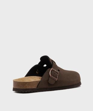 Sabots en suédine à semelle intérieure cuir anatomique femme - Follow Me vue4 - FOLLOW ME - GEMO