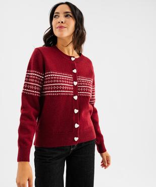 Pull à col polo femme vue2 - GEMO(FEMME PAP) - GEMO