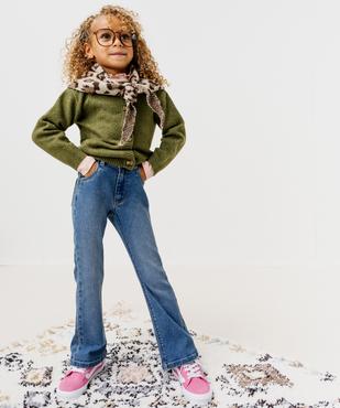 Gilet an maille à col rond fille vue6 - GEMO (ENFANT) - GEMO
