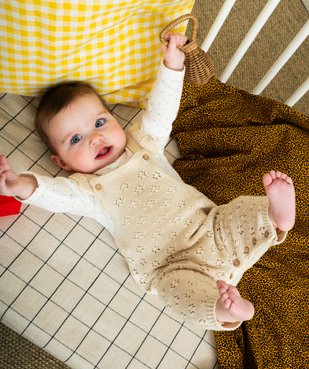 Ensemble de naissance 2 pièces salopette et body manches longues vue8 - GEMO 4G BEBE - GEMO