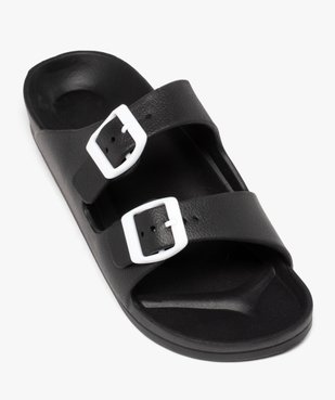 Mules de piscine femme unies à brides ajustables avec boucle contrastante vue5 - GEMO (PLAGE) - GEMO