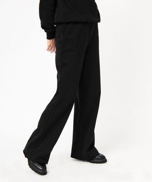 Pantalon en molleton coupe large et taille élastiquée femme vue1 - GEMO(FEMME PAP) - GEMO