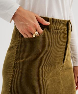 Jupe courte trapèze en velours femme vue2 - GEMO(FEMME PAP) - GEMO