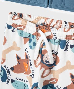 Ensemble 3 pièces bébé garçon : pantalon, tee-shirt et gilet sans manches vue3 - GEMO 4G BEBE - GEMO