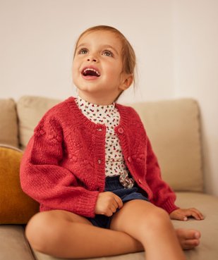 Gilet en maille avec poches bébé fille - LuluCastagnette vue6 - LULUCASTAGNETTE - GEMO