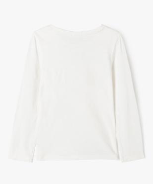 Tee-shirt manches longues en coton brodé à sequins fille vue3 - GEMO (ENFANT) - GEMO