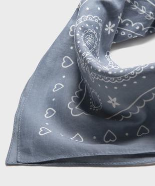 Foulard carré en coton imprimé femme vue3 - GEMO (ACCESS) - GEMO