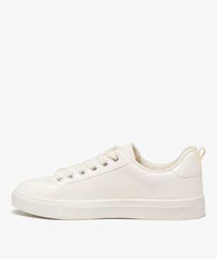 Baskets femme unies à lacets dessus vernis  vue3 - GEMO (SPORTSWR) - GEMO