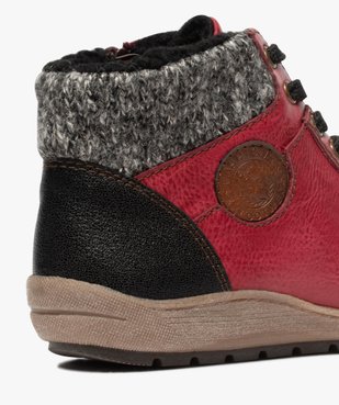 Boots confort fourrés avec col en maille femme – Softrelax vue6 - SOFTRELAX - GEMO