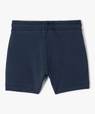 Short bébé garçon en maille avec ceinture bord-côte vue3 - GEMO(BEBE DEBT) - GEMO