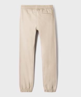 Pantalon jogger en twill de coton stretch à taille élastiquée garçon vue3 - GEMO (JUNIOR) - GEMO