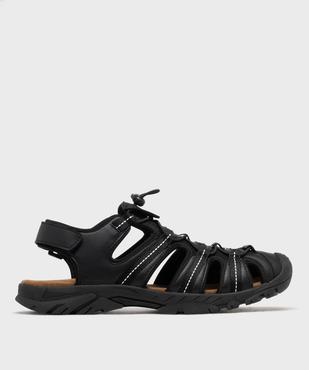 Chaussures confort ouvertes à lacets élastiques homme vue1 - G'FLEX - GEMO