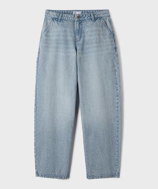 Jean barrel coloris délavé fille vue1 - GEMO 4G FILLE - GEMO