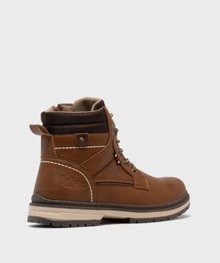 Boots crantées doublure chaude à lacets et zip homme - Lee Cooper vue4 - LEE COOPER - GEMO
