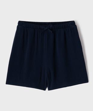 Short ample à taille élastiquée en viscose froissé fille vue1 - GEMO 4G FILLE - GEMO