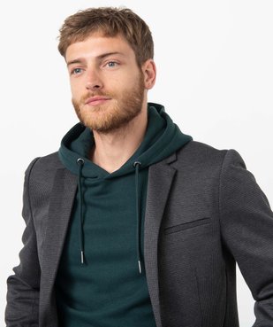 Veste de costume homme à motif pied de poule vue2 - GEMO (HOMME) - GEMO