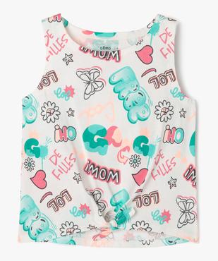 Débardeur imprimé noué à la taille fille vue1 - GEMO (ENFANT) - GEMO
