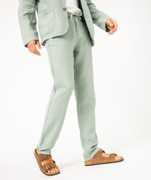 Pantalon chino ou de costume en lin souple homme vue1 - GEMO 4G HOMME - GEMO