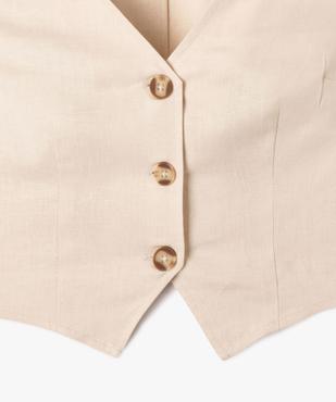 Gilet de costume sans manches fille vue6 - GEMO 4G FILLE - GEMO